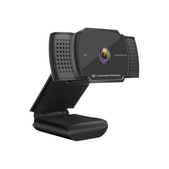 Conceptronic AMDIS02B - Webcam - Farbe - 5 MP - 2592 x 1944 - 2K - feste Brennweite - Audio - USB 2.0 - MJPEG, YUV2 - Gleichstrom 5 V