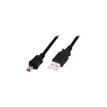 DIGITUS 1.8m USB 2.0 - 1,8 m - USB A - Mini-USB B - USB 2.0 - Maschio/Maschio - Nero