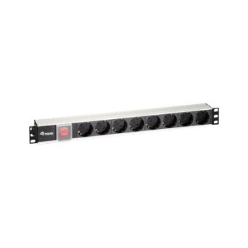 equip - Stromverteilungseinheit (Rack - einbaufähig) - Wechselstrom 250 V - 3.5 kW - Ausgangsanschlüsse: 8 - 1U - 48.3 cm (19") - Silber