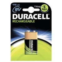 Duracell 056008 - Batteria ricaricabile - Nichel-Metallo Idruro (NiMH) - 9 V - 1 pezzo(i) - 170 mAh - 26 mm