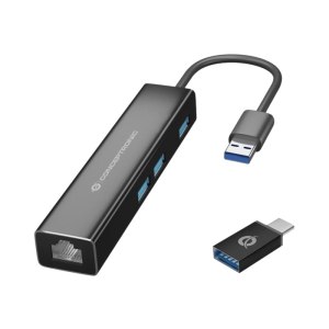 Conceptronic DONN07BA - Hub - 3 x SuperSpeed USB 3.0 + 1...