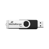 MEDIARANGE MR931-2 - 16 GB - USB Type-A / Micro-USB - 2.0 - 15 MB/s - Drehring - Silber - Schwarz