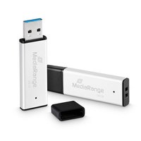 MEDIARANGE MR1902 - 128 GB - USB Typ-A - 3.0 - 220 MB/s - Kappe - Schwarz - Silber