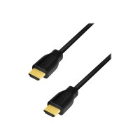 LogiLink Premium Highspeed - HDMI-Kabel mit Ethernet - HDMI männlich zu HDMI männlich - 1 m - Doppelisolierung - Schwarz - unterstützt 4K 60 Hz (3840 x 2160)