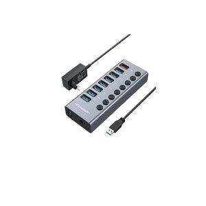 GrauGear USB-HUB 7x USB 3.0 Ports+ 1 Schnelllader retail