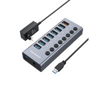 GrauGear USB-HUB 7x USB 3.0 Ports+ 1 Schnelllader retail