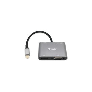 Equip Adapter 5in1 USB-C->HDMI VGA/USB3.0 PD AUX...