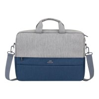 Riva Case 75 series 7532 - Borsa per notebook - 15.6" - Grigio, blu scuro