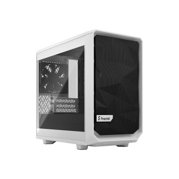 Fractal Design Meshify 2 Nano - Mini-ITX Tower (gehärtetes Glas) - keine Spannungsversorgung (ATX) - weiß - USB/Audio