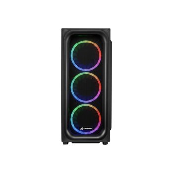 Sharkoon TK5M RGB - ATX Case - Seitenteil mit Fenster (gehärtetes Glas) - keine Spannungsversorgung - USB/Audio