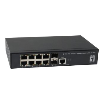 LevelOne GEL-1061 - Switch - managed - 8 x 10/100/1000 + 2 x SFP - Desktop