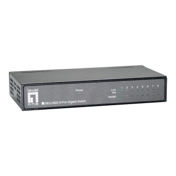 LevelOne 8-Port-Gigabit Ethernet-Switch - Unmanaged - Gigabit Ethernet (10/100/1000)