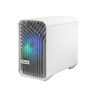 Fractal Design Torrent Nano - Tower - Mini-DTX - Seitenteil mit Fenster (gehärtetes Glas) - keine Spannungsversorgung (ATX) - white RGB clear tint - USB/Audio