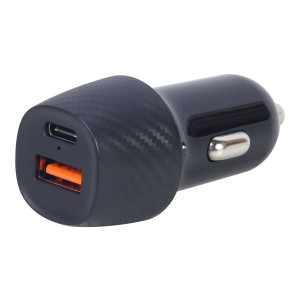 Gembird Auto-Netzteil - 18 Watt - 3 A - PD, QC 3.0 - 2 Ausgabeanschlussstellen (USB, 24 pin USB-C)