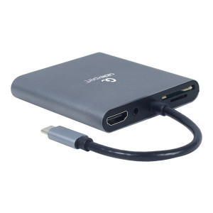 Gembird A-CM-COMBO6-01 USB Type-C 6-in-1 multi-port...