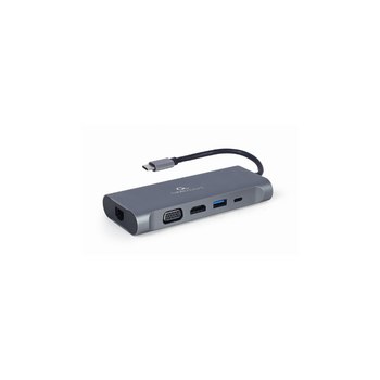 Cablexpert A-CM-COMBO7-01 - Dockingstation - USB-C 3.1 - VGA, HDMI - 1GbE