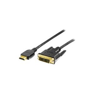 Equip 119322 - 2 m - HDMI - DVI-D - Maschio - Maschio - Oro