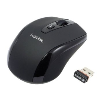 LogiLink Maus Optical Wireless 2.4 GHz Mini - Maus - optisch - 3 Tasten - kabellos - 2.4 GHz - kabelloser Empfänger (USB)