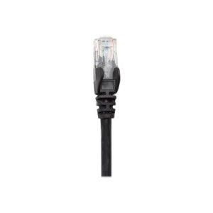 Intellinet Network Patch Cable, Cat5e, 1m, Black, CCA, U/UTP, PVC, RJ45, Gold Plated Contacts, Snagless, Booted, Lifetime Warranty, Polybag - Patch-Kabel - RJ-45 (M) zu RJ-45 (M) - 1 m - UTP - CAT 5e - geformt, ohne Haken - Schwarz