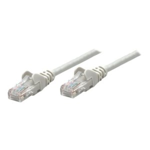 Intellinet Network Patch Cable, Cat5e, 5m, Grey, CCA, U/UTP, PVC, RJ45, Gold Plated Contacts, Snagless, Booted, Lifetime Warranty, Polybag - Patch-Kabel - RJ-45 (M)