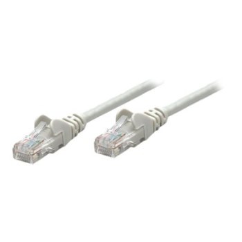 Intellinet Network Patch Cable, Cat5e, 10m, Grey, CCA, U/UTP, PVC, RJ45, Gold Plated Contacts, Snagless, Booted, Lifetime Warranty, Polybag - Patch-Kabel - RJ-45 (M)