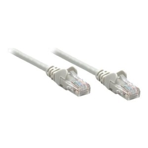 Intellinet Network Patch Cable, Cat5e, 10m, Grey, CCA, U/UTP, PVC, RJ45, Gold Plated Contacts, Snagless, Booted, Lifetime Warranty, Polybag - Patch-Kabel - RJ-45 (M)