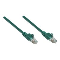 Intellinet Network Patch Cable, Cat5e, 10m, Green, CCA, U/UTP, PVC, RJ45, Gold Plated Contacts, Snagless, Booted, Lifetime Warranty, Polybag