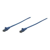 Intellinet Network Patch Cable, Cat6, 0.5m, Blue, CCA, U/UTP, PVC, RJ45, Gold Plated Contacts, Snagless, Booted, Lifetime Warranty, Polybag - Patch-Kabel - RJ-45 (M) zu RJ-45 (M) - 45 cm - UTP - CAT 6 - geformt, ohne Haken - Blau