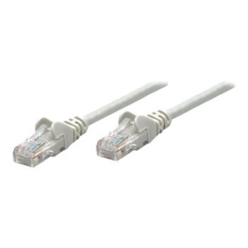 Intellinet Network Patch Cable, Cat6, 0.5m, Grey, CCA, U/UTP, PVC, RJ45, Gold Plated Contacts, Snagless, Booted, Lifetime Warranty, Polybag