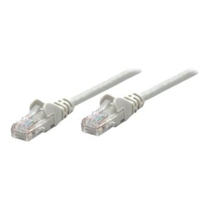 Intellinet Network Patch Cable, Cat6, 0.5m, Grey, CCA, U/UTP, PVC, RJ45, Gold Plated Contacts, Snagless, Booted, Lifetime Warranty, Polybag - Patch-Kabel - RJ-45 (M)