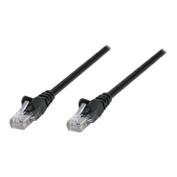 IC Intracom Intellinet Network Patch Cable, Cat6, 15m, Black, CCA, U/UTP, PVC, RJ45, Gold Plated Contacts, Snagless, Booted, Lifetime Warranty, Polybag - Patch-Kabel - RJ-45 (M)