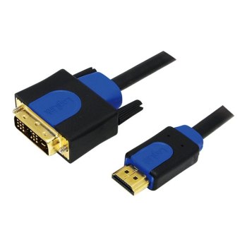 LogiLink CHB3102 - 2 m - HDMI - DVI-D - Oro - Nero - Blu - Maschio/Maschio