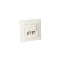 equip Universal Surface Mounting Box - Wanddose - CAT 5e - RJ-45 X 2 - Oyster White, RAL 1013