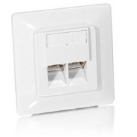 equip - Ausgang - CAT 5e - RJ-45 X 2 - Pure White, RAL 9010