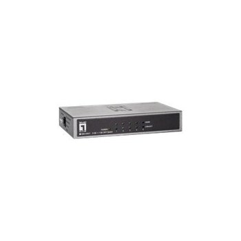 LevelOne GEU-0521 - Switch - unmanaged - 4 x 10/100/1000 + 1 x Gigabit SFP