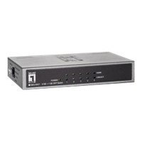 LevelOne GEU-0521 - Switch - unmanaged - 4 x 10/100/1000 + 1 x Gigabit SFP