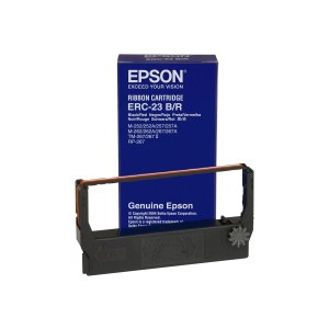 Epson ERC23BR - black, red - color ribbon - for M 280