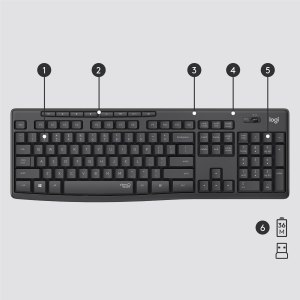 (B-Ware) Logitech MK295 Silent - Tastatur-und-Maus-Set - US Layout