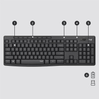 (B-Ware) Logitech MK295 Silent - Tastatur-und-Maus-Set - US Layout