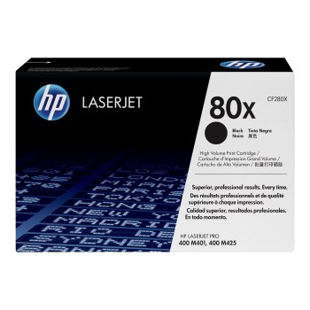 HP 80x - Hohe Ergiebigkeit - Schwarz - Original - LaserJet - Tonerpatrone (CF280X)