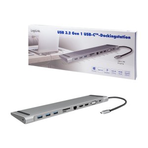 LogiLink Dockingstation - USB-C 3.2 Gen 1 - VGA, 2 x HDMI