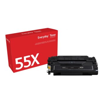Everyday™ Schwarz Tonermodul von Xerox kompatibel mit HP 55X (CE255X), Hohe Kapazität