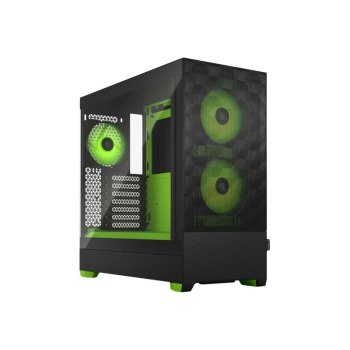 Fractal Design Pop Air RGB - Tower - ATX - Seitenteil mit Fenster (gehärtetes Glas) - keine Spannungsversorgung (ATX) - grün, klar, Tinted - USB/Audio - für Fractal Design Model D, Type D