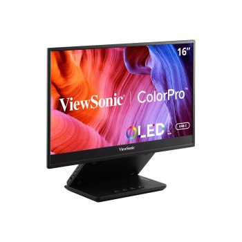 ViewSonic ColorPro VP16-OLED - OLED-Monitor - 40.6 cm (16") (15.6" sichtbar) - tragbar - 1920 x 1080 Full HD (1080p) @ 60 Hz - 400 cd/m² - 100000:1 - 1 ms - Micro HDMI, 2xUSB-C - Lautsprecher