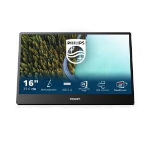 Philips 16B1P3302D - 3000 Series - LED-Monitor - 40.6 cm (16") (15.6" sichtbar) - tragbar - 1920 x 1080 Full HD (1080p) @ 75 Hz - IPS - 250 cd/m² - 700:1 - 4 ms - 2xUSB-C - Schwarz