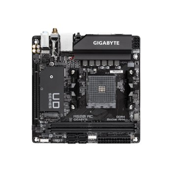 Gigabyte A520I AC - 1.0 - Motherboard - Mini-ITX - Socket AM4 - AMD A520 Chipsatz - USB 3.2 Gen 1 - Gigabit LAN, Wi-Fi, Bluetooth - Onboard-Grafik (CPU erforderlich)