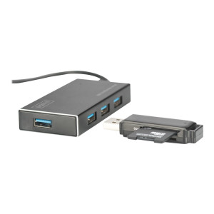 DIGITUS Hub USB 3.0 per ufficio, 4 porte