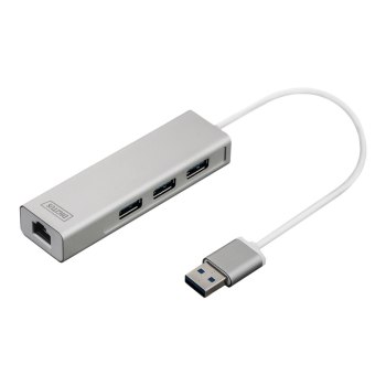 DIGITUS USB 3.0 3-Port Hub & Gigabit LAN-Adapter