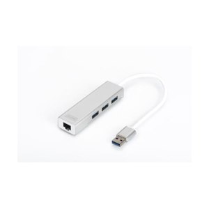 DIGITUS USB 3.0 3-Port Hub & Gigabit LAN-Adapter