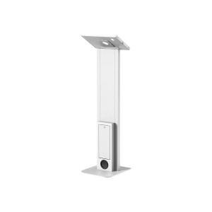 Neomounts FL15-750WH1 - table-top - for tray - lockable - white - screen size: 24.6 cm, 25.7 cm, 25.9 cm, 26.4 cm, 26.6 cm, 27.7 cm, 27.9 cm (9.7", 10.1", 10.2", 10.4", 10.5", 10.9", 11")